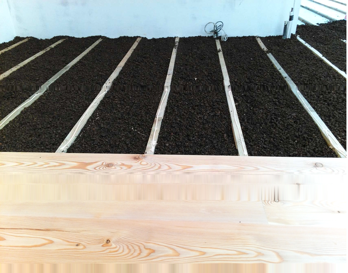 Döşeme boşluğu — granül dolgu